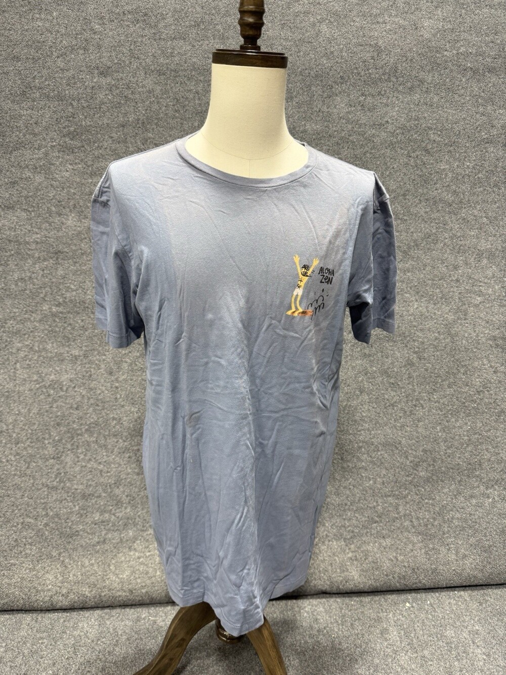 Aloha Zen Surfboards & Dreams T Shirt Mens L Gray Surf Hawaii Graphic Tee